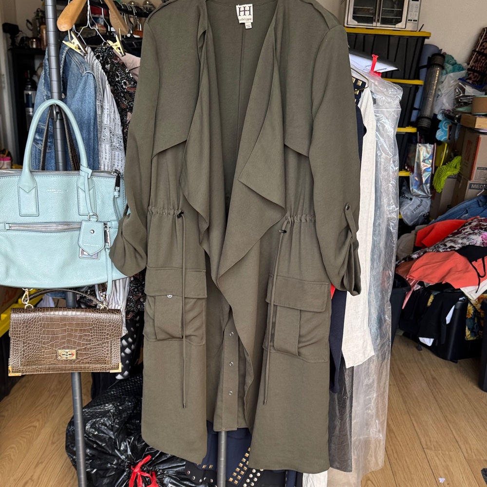 Haute Hippie Dark Green Trench Coat